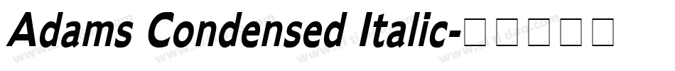 Adams Condensed Italic字体转换